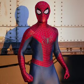 男款超凡2蜘蛛侠连体紧身衣Spiderman Cosplay万圣节角色扮演服