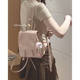 韩系小众双肩包包女2023高级感复古时尚，背包百搭ins休闲小包