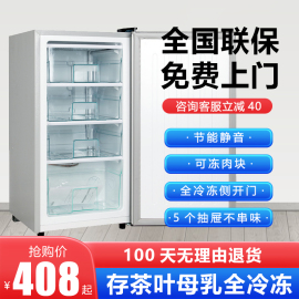 冰熊侧开立式单开门(单开门)全冷小型冻冰箱冰柜，家用小冰柜迷你存母乳冻肉