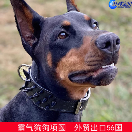 狗狗项圈防咬铆钉大型犬颈圈，斗牛犬霸气脖圈狗防咬恶霸犬用品宠物