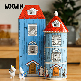 姆明moomin陶瓷可爱创意，收纳罐糖果罐姆明屋房子小碗套装摆件礼物