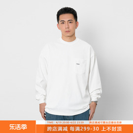 TTBRO 330g新疆长绒棉LOGO刺绣小领口口袋长袖TEE / TOPTIER BRO