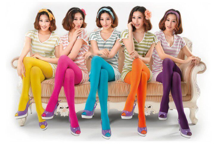 拼6-10双包邮 80D超弹天鹅绒彩色糖果连裤袜 显瘦打底丝袜子Y5098