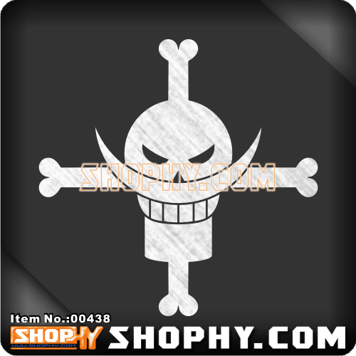 SHOPHY汽车踏板车贴纸金属色系列00438海贼王白胡子