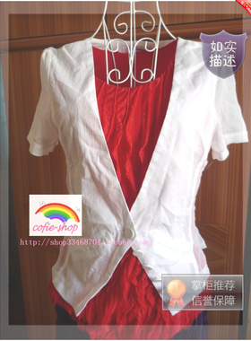 cofie_shop『爱思纱华』白色V领雪纺纱质外套#03900包邮