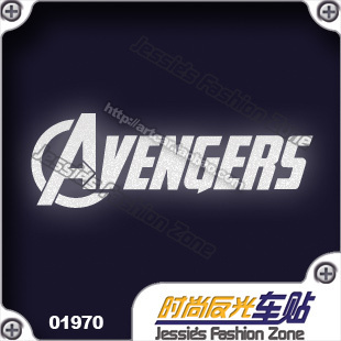 汽车贴纸 019 70 复仇者联盟 avengers 电影标志 反光 车贴