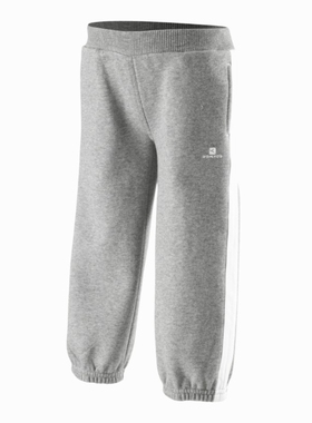 迪卡侬正品DOMYOS婴儿幼儿宝宝健身运动长裤法兰绒裤69￥灰色