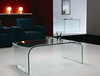 Toughened glass tea table Stainless steel TV cabinet The computer table Glass Dining Table Radius Horns Coffee Table
