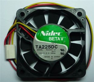R33965 6cm NIDEC 散热风扇 0.16A TA225 DC12V 原装 6015