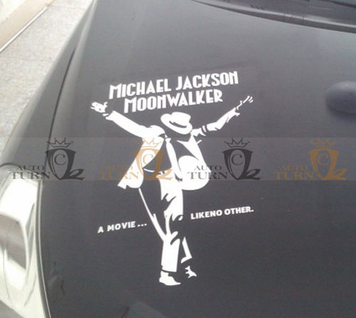 小陈车贴 引擎盖贴 mj 迈克杰克逊 月球漫步贴 个性创意 各车通用