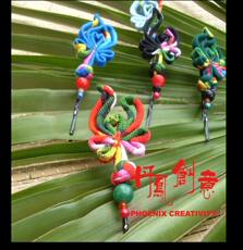 发夹--凤戏珠(五色可选,内有细节图)