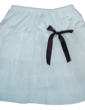 乐天BABY*5-8岁白色三层纱质蛋糕裙蓬蓬裙半身裙超短裙22720