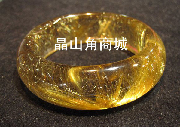 晶山角商城天然钛晶 手镯 内径 56mm