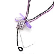 Package mail smiling stylish Rubik''s cube diamond pendant necklace collar accessory pendant jewelry women pendant jewelry