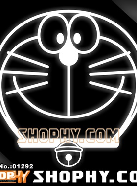 汽车贴纸3M反光贴01292机器猫叮当猫哆啦A梦