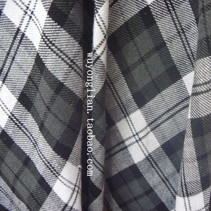 学院风 斜纹 黑白色 大格子 磨毛 纯棉布 DIY 秋冬衬衣裙 布料 面|msdalam kategori rumah Fabrik, bahan kapas/kain/Diy buatan tangan kain kain - dari Buy2taobao.com untuk memberikan perkhidmatan ejen Taobao profesional membeli