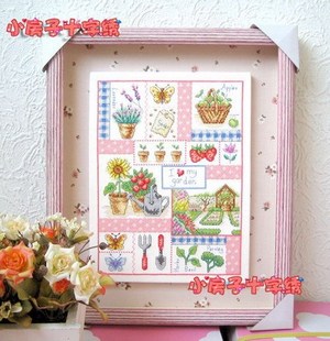 小房子十字绣 正品DMC套件-I LOVE MY GARDEN 花卉园艺工具挂画