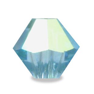 日本KIWA贵和制作所 捷克水晶 菱形切面珠4mm 10颗装 冰绿