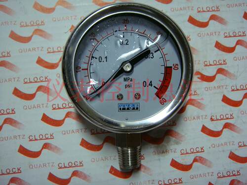 不锈钢壳耐震压力表 YN60   0-0.4MPA (YYST)