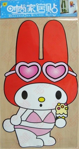 货号:dt-048 [melody兔]单图贴|瓷砖贴|卡通贴|壁贴|汽车贴