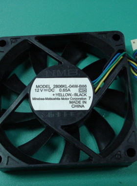 原装NMB 2806KL-04W-B86 7015 12V 0.65A 7CM PWM 四线 风扇
