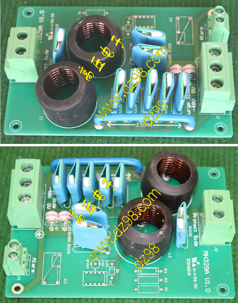 从 SPD1P40K-3D-MH里面拆下的 48V 16A直流电源防雷板防雷器