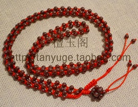 手工编织本命年天然石榴石，红腰链红腰带，红绳腰链男女定制红绳