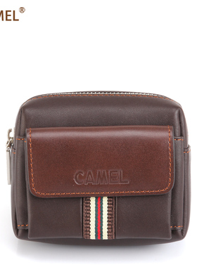 【非卖品】Camel 真皮男包 男士 真皮 休闲腰包 小包MT018043-0