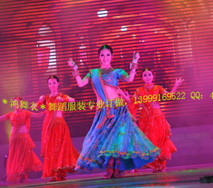 鸿舞衣印度舞服装 华丽绽放 颜学丽实拍代言