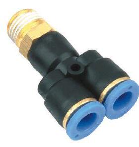 气动接头 PX4-M5/6/10/12 Y型螺纹三通 PX8-02/01/03/04