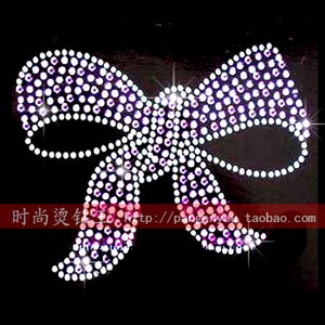 衣服烫图 烫钻 DIY贴钻 A级水钻贴 钻石贴 蝴蝶结烫钻成品图