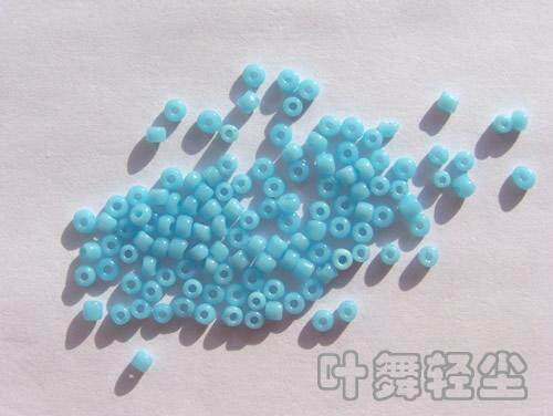 DIY串珠配件-2mm蓝色瓷米珠，0.5元15克