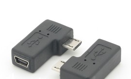 micro usb公转mini usb母90度转换头 5pinT型口迷你USB OTG转接头