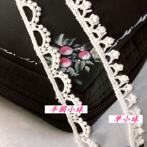 白色窄丝线花边 2款入