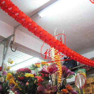 红色拉花胶纸棚顶装饰室内装饰彩条拉条新年新春节庆布置节日庆品