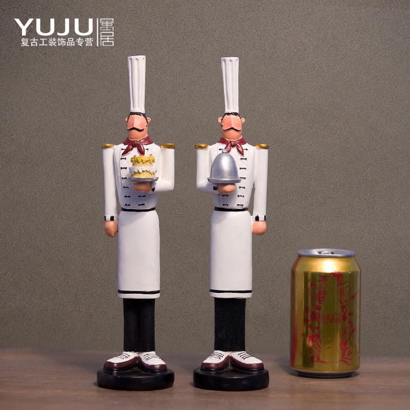 美式复古创意树脂厨师人物餐厅酒吧咖啡馆摆设家居装饰品实用摆件在类目 家居饰品, 摆件中 - 来自Buy2taobao.com提供专业的淘宝代购服务