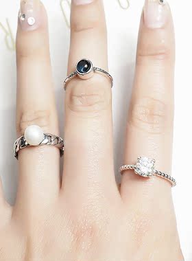 s925纯银泰银戒指指环关节细款