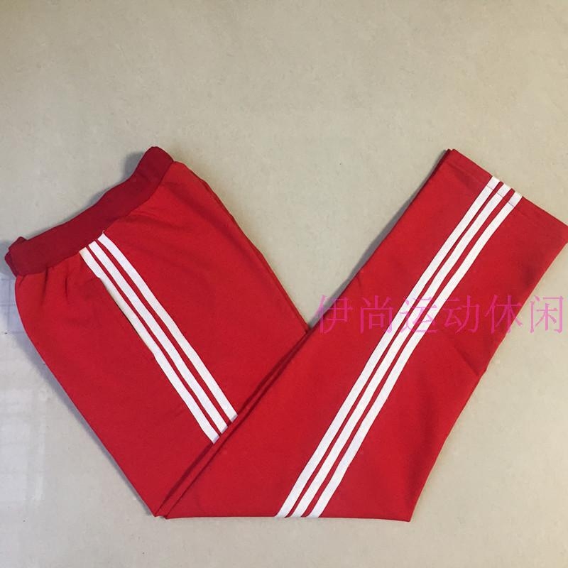 中小学生校服裤子校裤红色