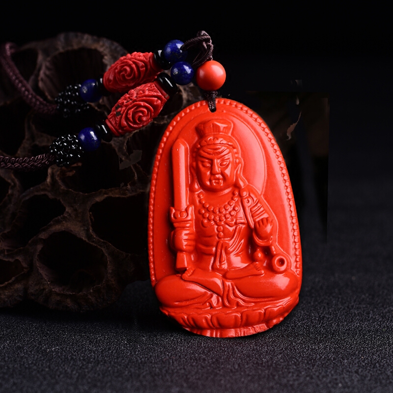 台湾原色朱砂守护神不动明王吊坠生肖属鸡人本命佛项链送证书