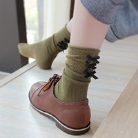 Cúi cọc cọc vớ mùa thu và mùa đông vớ dài cotton nữ trong ống gió đại học Sinh viên Hàn Quốc vớ ngắn vớ thủy triều - Vớ bông vớ gấu