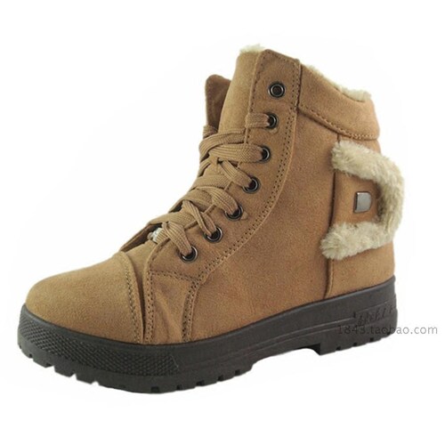 冬季新款女鞋宫内老北京布鞋学生加绒加厚雪地靴保暖棉鞋平底短靴 - 封面