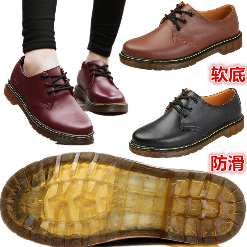 防水防油西餐厅酒店厨房工作鞋子真皮厨师鞋情侣鞋防滑软底牛筋鞋