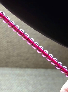 纯天然酒红石榴石散珠子半成品DIY手工手链项链配件串珠女款礼物