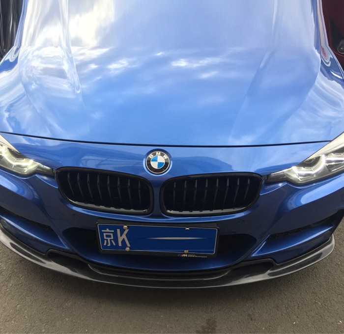 宝马3系F30 F35 320i 328 330IM改装 V款碳纤维前唇碳纤后唇