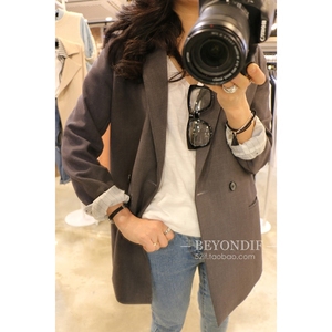 小西装外套女BEYONDIF定制2019春秋装新款韩版中长款显瘦休闲西服