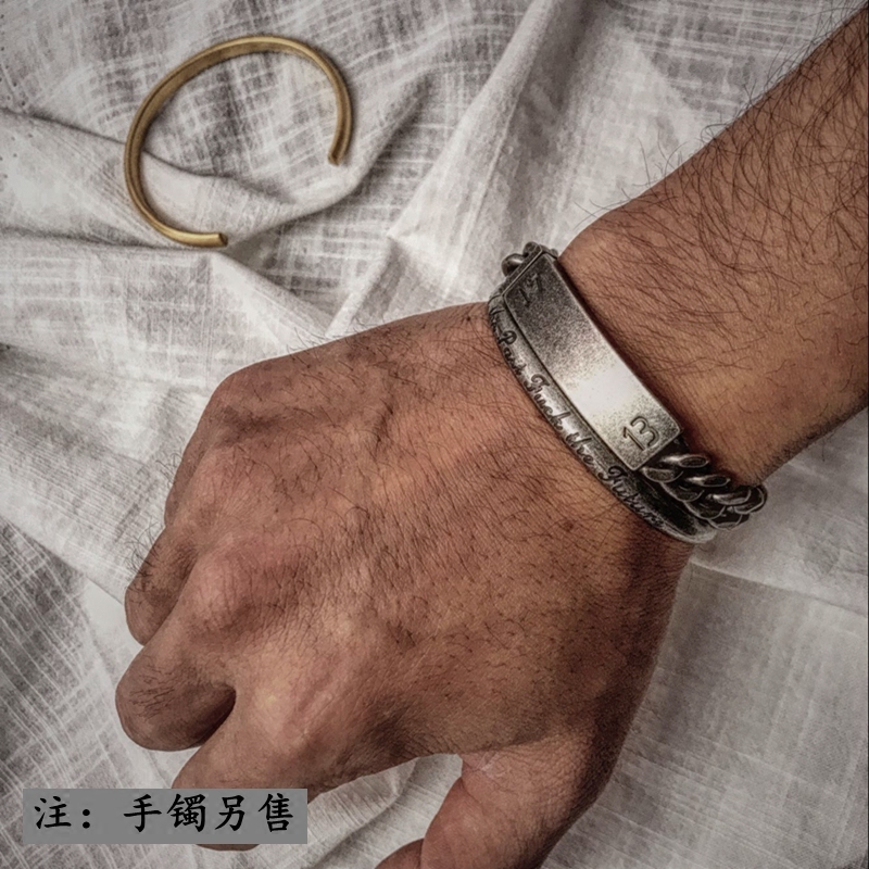 原创潮人ins首饰个性钛钢编织手链男士复古简约潮男韩版饰品男款