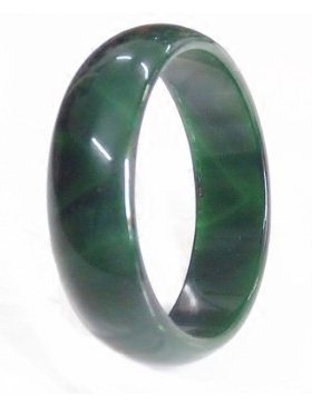 祖母绿玉髓加宽衬肤色玛瑙手镯