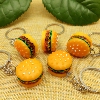 originality personality gift simulation Food Mini hamburger Key buckle mobile phone Bag Pendant Key chain