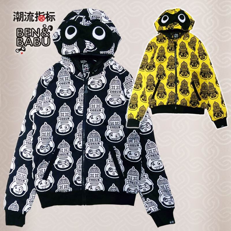 潮流指标benbabu黑色夹棉棉衣