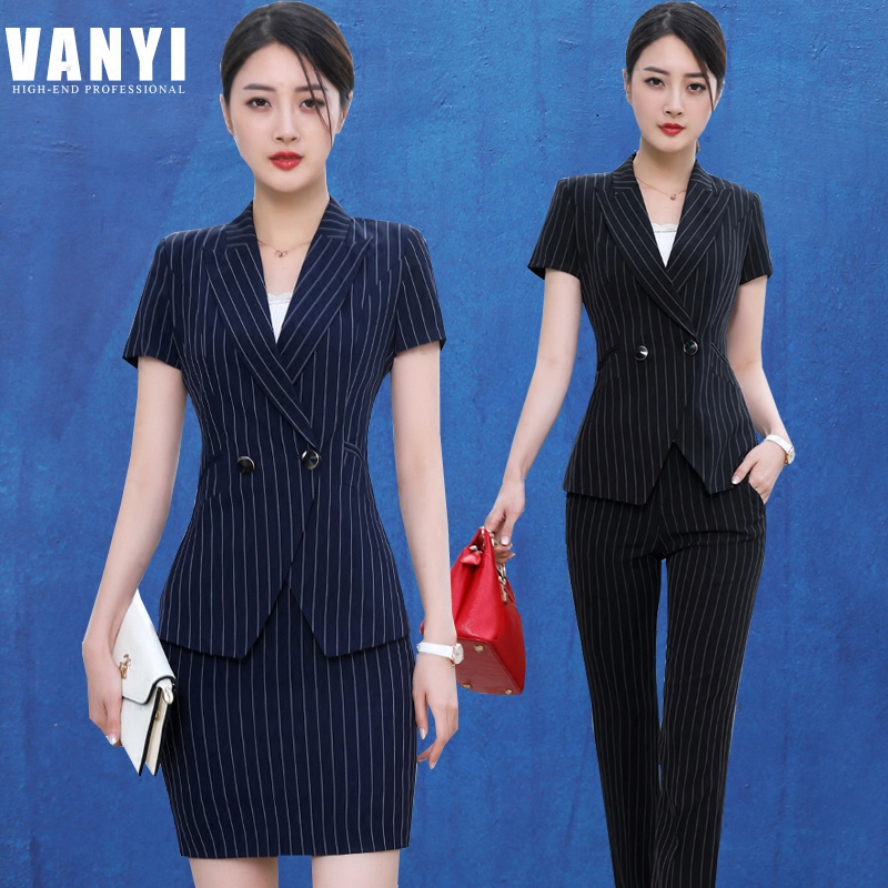 职业装女装套裙夏装新款条纹短袖套装女士正装工装修身工作服套裤|msdalam kategori Butik wanita / wanita, menetapkan/pakaian seragam pelajar/seragam kerja, skirt kerjaya guaman - dari Buy2taobao.com untuk memberikan perkhidmatan ejen Taobao profesional membeli